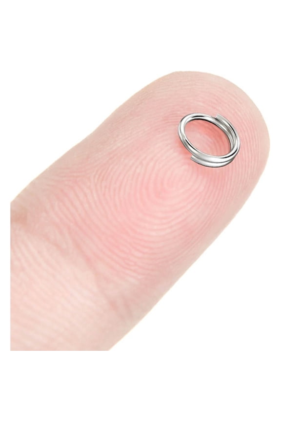 Small Key Rings Stainless Steel Split Rings Metal Ring for Jewelry Making and Keychain