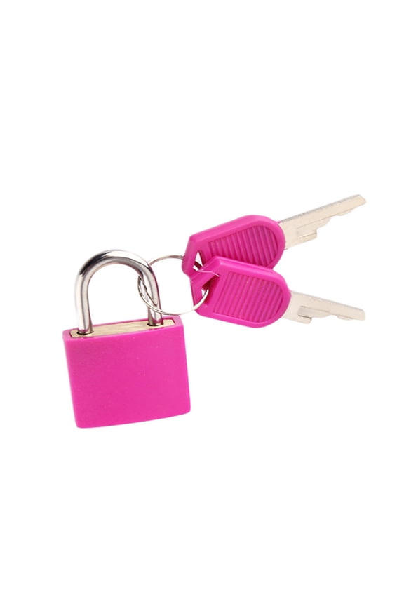 Small Keyed Padlocks,Heavy Duty Outdoor Padlock,Locker Lock,Strong Locks with 2 Keys,Compact,Hardened Alloy,Travel Suitcase Diary Lock for Securing Luggage and Gym Lockers(1.2x0.91")(Purple)