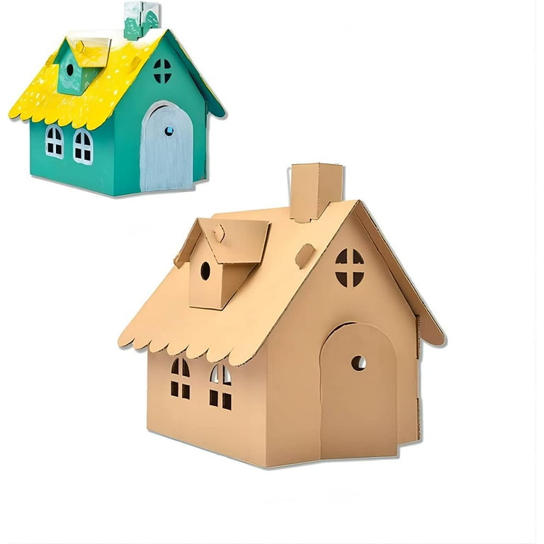 Small Kids Cardboard Playhouse Biscuit House for Kids Art