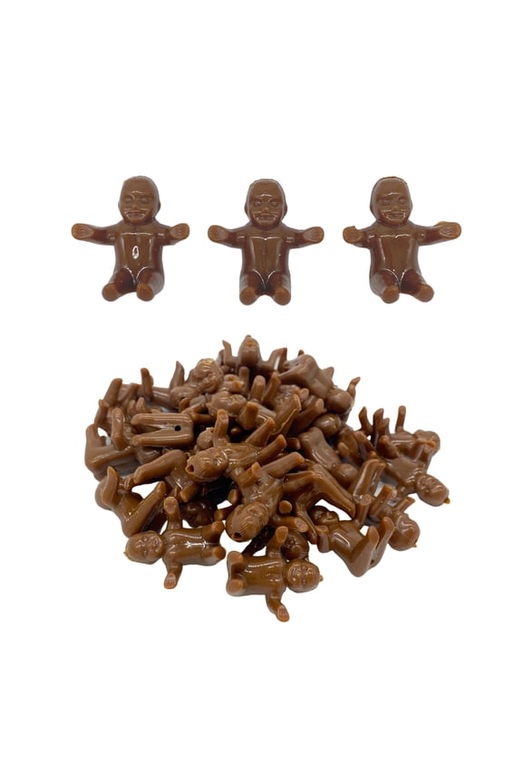 Small King Cake Baby 2.5cm - Brown (3 Dozen)