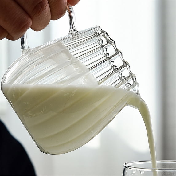 Small Kitchen Appliances Eco Friendly Multi Functional Elegant Shaped Glass Creamer Coffee Milk Creamer Pitcher/Serving Pitcher/ Pitcher/Milk Creamer Jug For Kitchen