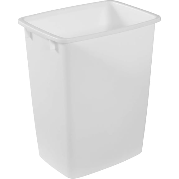 Small Kitchen Bathroom Trash Can, 9 Gallons, White, Waste Basket for Under Counter/Kitchen/Office/Bedroom/Bathroom