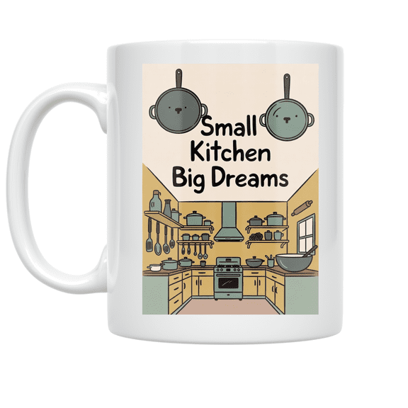 Small Kitchen Big Dreams - Cooking Enthusiast - 11 oz Ceramic Coffee Mug