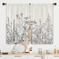thumbnail image 1 of Small Kitchen Curtains Cafe Curtains Floral Leave Plant Botanical Wildflower Rod Pocket Farmhouse Pattern Herb Living Room Bedroom Window Drape Treatment Fabric 2 Panels 27.5 x 39 Inch, 1 of 6