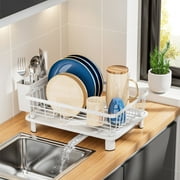 Small Kitchen Dish Rack, Compact and Efficient Dish Drainer for Sink, Stainless Steel Cutlery Holder and Bowl Organizer, Ideal for Home Kitchen Use