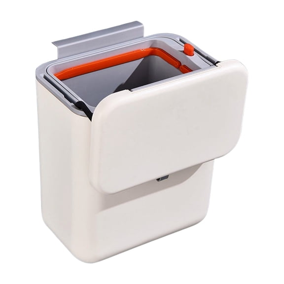 Small Kitchen Garbage Bin with Lid Space Saving Kitchen Compost Bin for Cupboard and Countertop Placement
