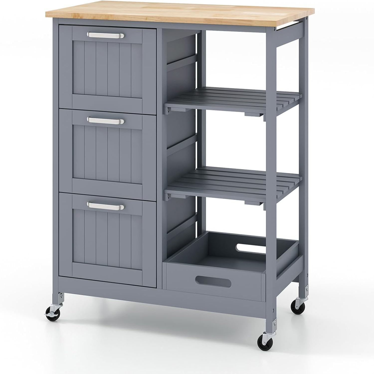 Small Kitchen Island Kitchen Utility Cart on Wheels Serving Cart with