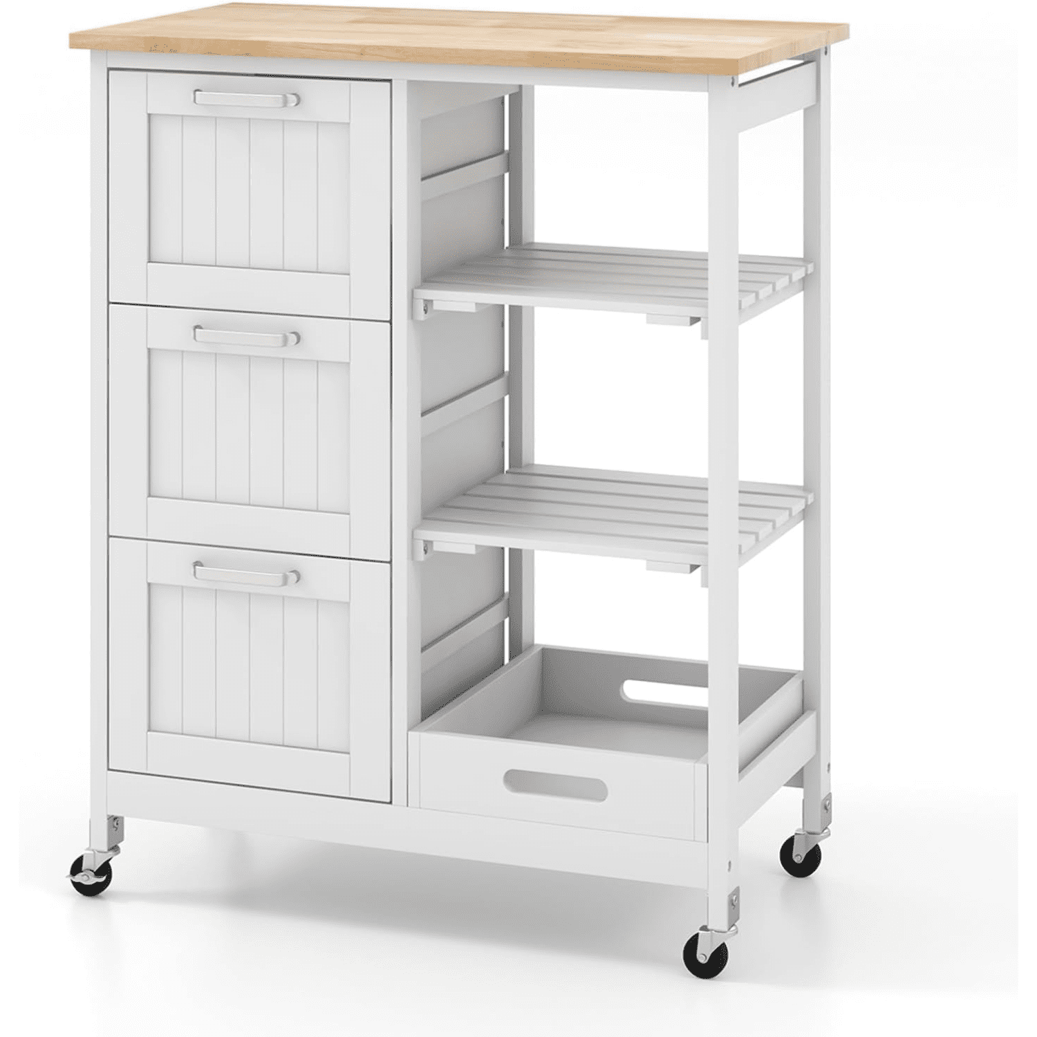 Small Kitchen Island Kitchen Utility Cart on Wheels Serving Cart with