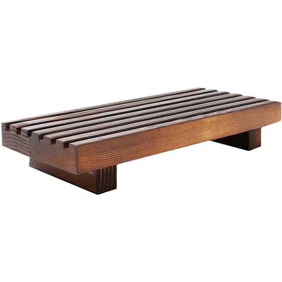 Small Kitchen Sink Soap Tray for Counter Soap Dish Dispenser Holder Wooden Risers Stand for Bathroom Decor Farmhouse Wood Pedestal Decorative Tray