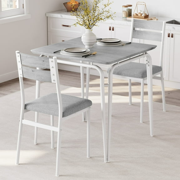 Small Kitchen Table for 2,Table and Chairs,Dinette Set for 2,Square Dinner Table Set,3 Piece Kitchen & Dining Room Sets for Small Space,Apartment,Home Office