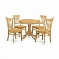 thumbnail image 1 of Small Kitchen Table & 4 Dining Room Chairs, Oak, 1 of 1