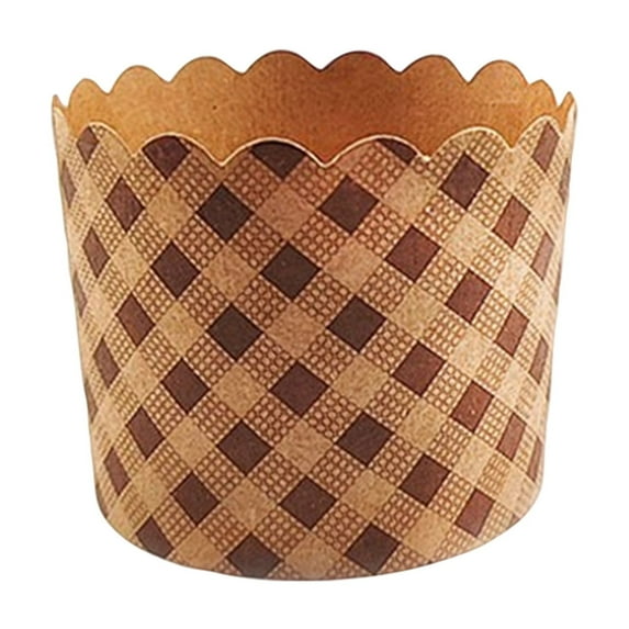 Small Kraft Paper Machine-Made Cupcake Liners, Oven-Safe Heat-Resistant Up To 428°F Grease-Proof, 50 Pieces Set For Home Baking Muffins Cakes Parties