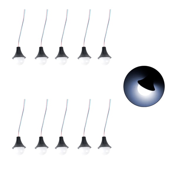 Small LED Ceiling Lights Model Lamp Set of 10 for Layout Beacons Sand-table Drill Game Building Model