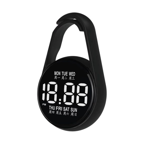 Small LED Electronic Clock Clip On School Exam Plastic Touch Control Digital Hanging Pocket Watch for Backpacks Bag Belts