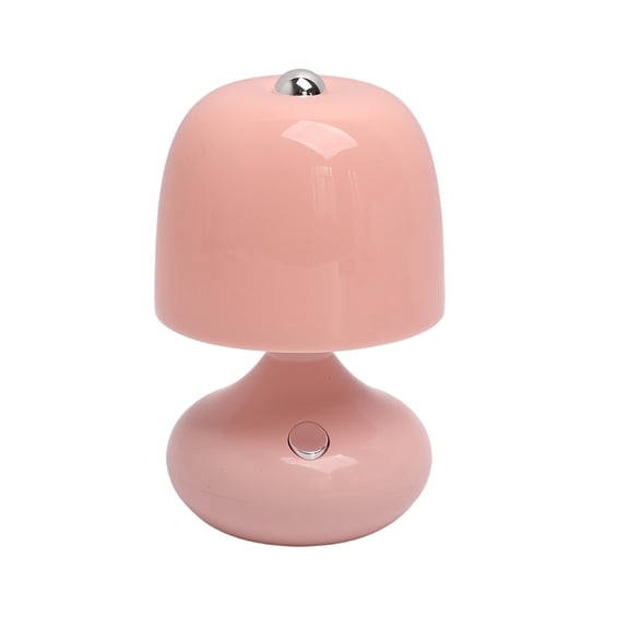 Small LED Night Light Decor, Battery Powered Tabletop Desk Lamp Ornament for Bedroom Reading Relaxing, Pink