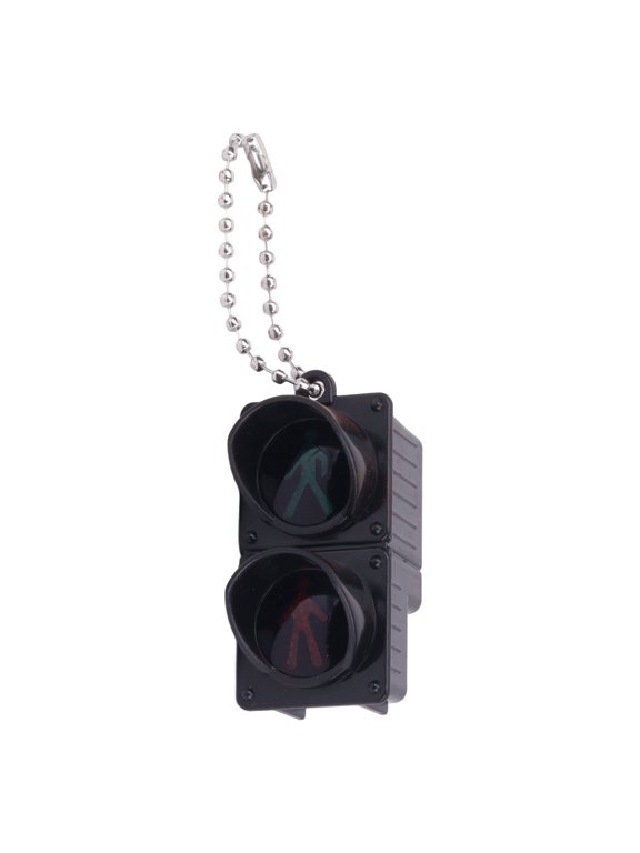 Small LED Traffics Light Keychain Pendant Realistic Signals Light Key Ornament Fashion Keyrings for Kids and Collectors