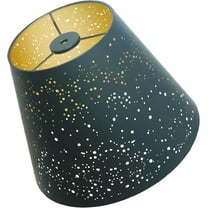 SWAIFDEE Modern Stars Black Barrel Lamp Shades for Table Lamp and Floor Light, 1Count,6x10x7.5inch.