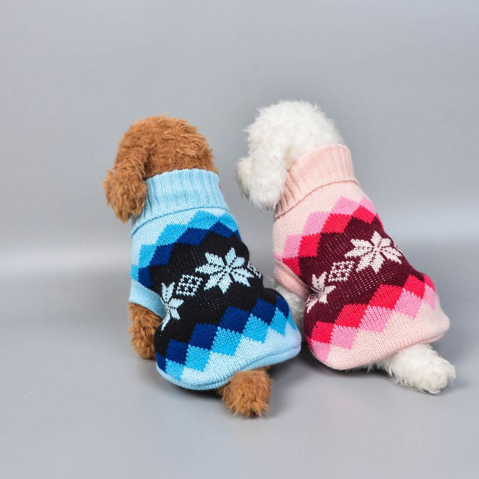 Small Large Dog Diamond Sweater Pet Dogs Cat Knitwear Dog Puppy Clothes Warm Coat Cheap Clothing For Dogs Winter Costume Soft Walmart