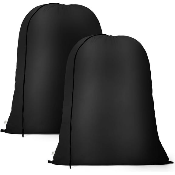 Small Laundry Bag 16x20 Inch Laundry Sack Bag with Drawstring Closure 2 Pack Laundry Wash Bag Dirty Clothes Organizer Machine Washable for Camp Drying Do Not Exceed 176 Black