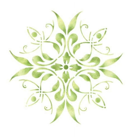 Small Leaf Medallion Wall Stencil SKU #3509 by Designer Stencils