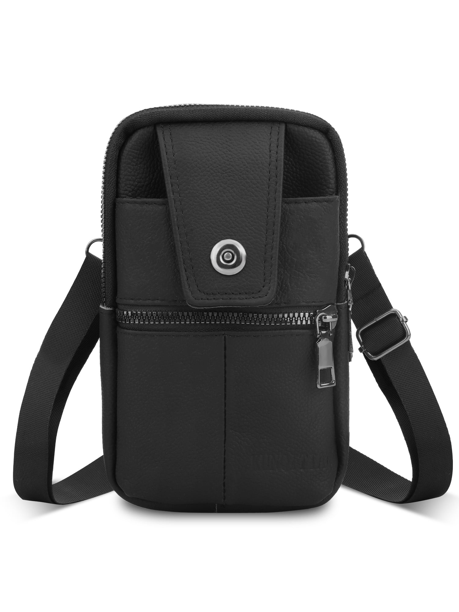 TSV Small Leather Touch Screen Cell Phone Purse Lightweight Crossbody Wallet with Shoulder Strap Black Walmart