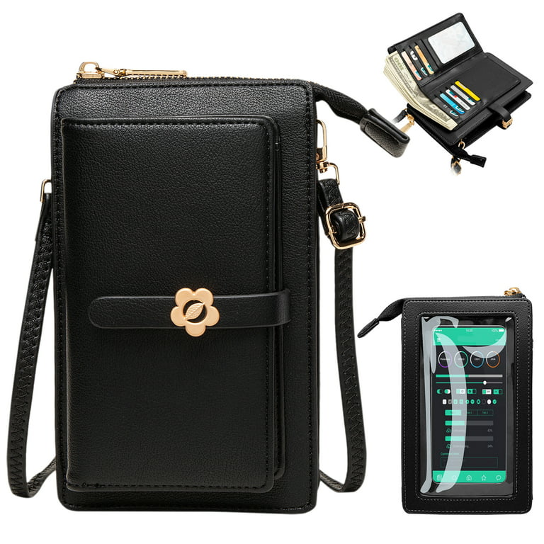 Women's Bag Touch Screen Cell Phone Purse Wallets Soft Leather
