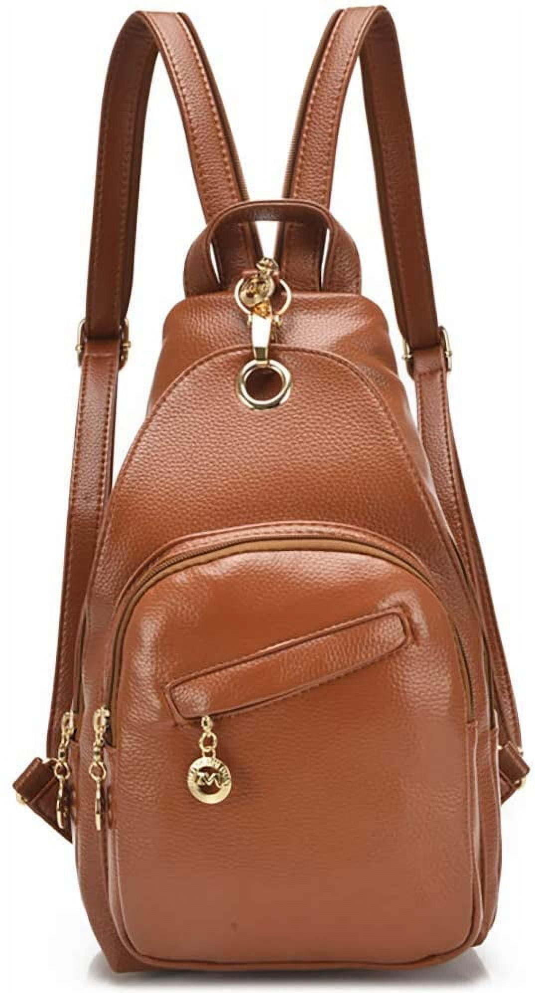 Small Leather Convertible Backpack Sling Purse Shoulder Bag for Women Walmart