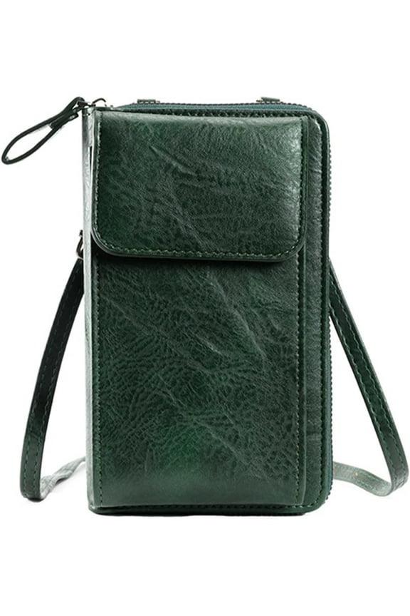 Small Leather Crossbody Bag Cell Phone Purse Women Mini Shoulder Wallet with Credit Card Slots