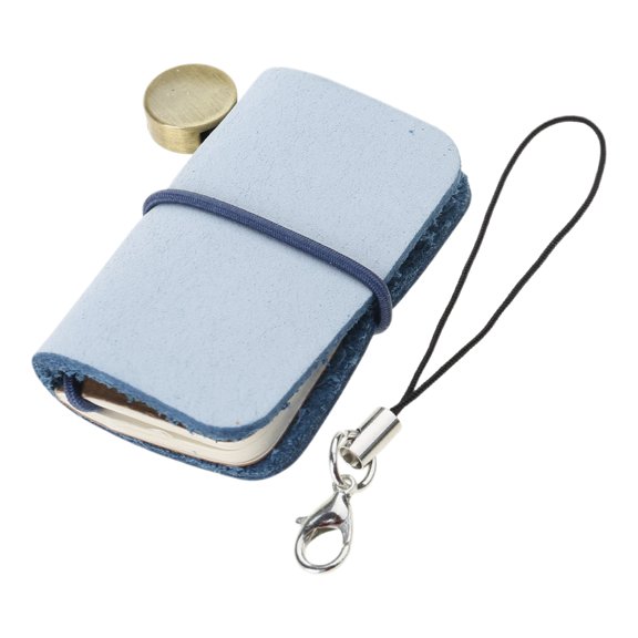 Pocket Leather Notebooks 1.25x1.88Inch Small Leather Journal Pocket Writing Pad For Women Keychain Bag Wallet Charm