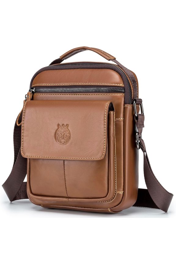 Small Leather Messenger Bag for Men, Man Bag Crossbody, Men's Bags Leather Man Purse Handbag