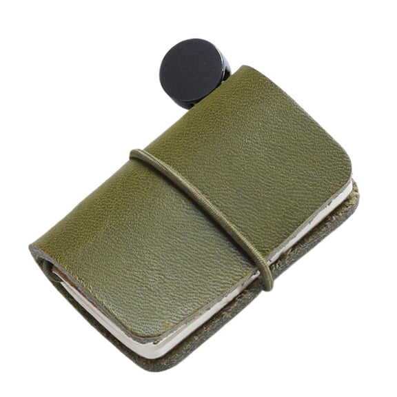 Small Leather Notebook 1.25x1.88Inch Pocket Journal Notepads Refillable Notebook 60 Pages Unlined for Writing Sketching