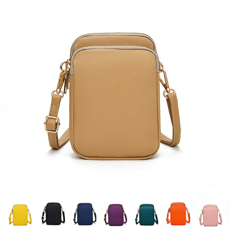 Small Leather Phone Wallet Purse Crossbody Bags for Women Khaki