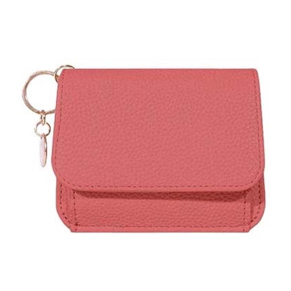 Small Leather Purse Women's Coin Purse 11.5x9.5x2.5cm Compact for Essentials, Cards, and Notes