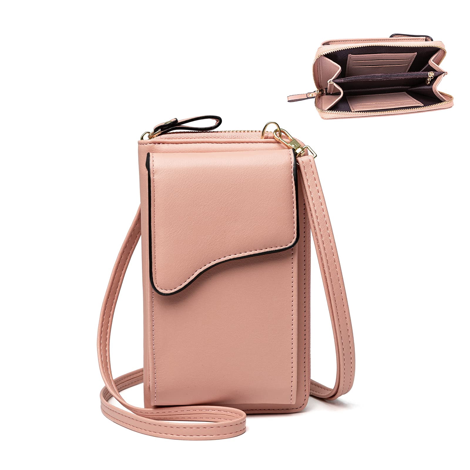Meitianfacai Small Leather Crossbody Bag – Lightweight Cell Phone Wallet