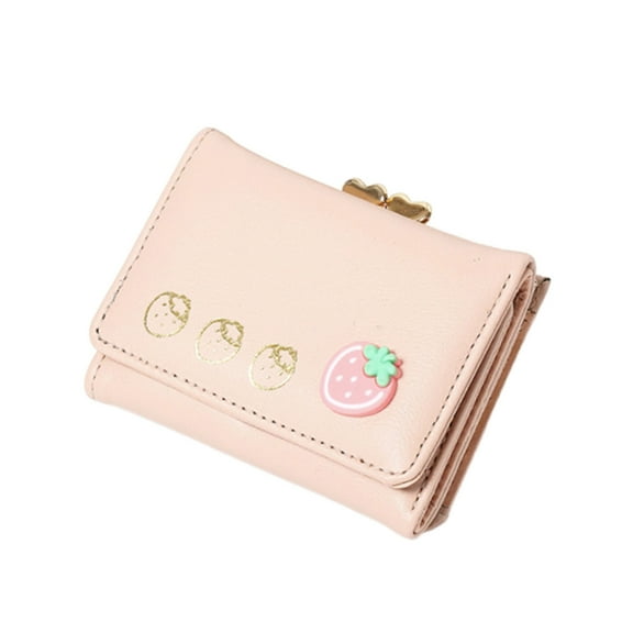 Small Leather Wallet For Girls Short Wallets Card Purse With Functional Designs
