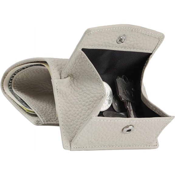 Small Leather Wallet for Women with Coin Pouch Compact Trifold Mini Pocket Wallet with Cash Slot and Card Holders (Light Purple)