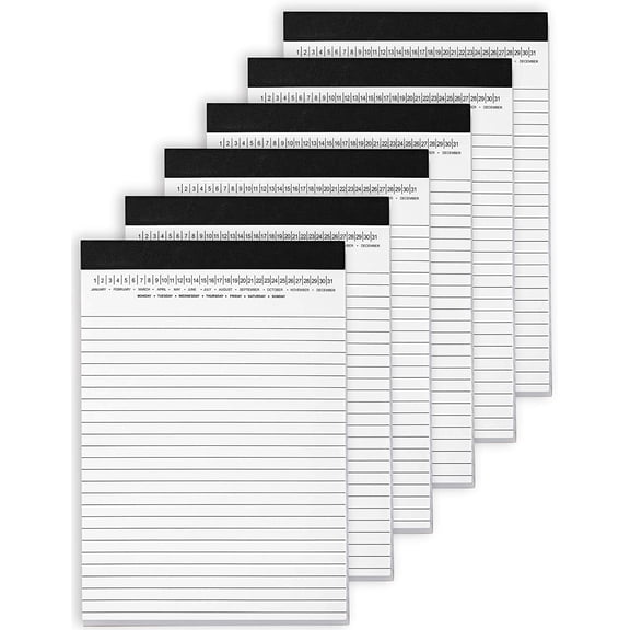 Small Legal Pads Notepad 5.75 x 8.5 Lined Paper Mini Memo College Ruled Office 6 Pack