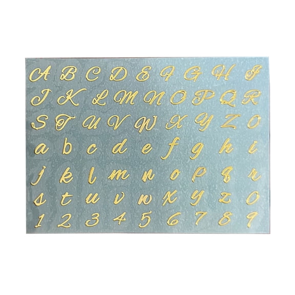 Small Letter Alphabet Stickers Mini Numbers Stickers Self Adhesive Stickers for Epoxy Resin Art DIY Crafts Scrapbook