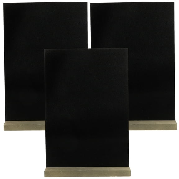 NIAIZEK 3Pack Reusable Mini Chalkboards Black Wood Rectangular Home Classroom Use