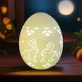 thumbnail image 1 of Small Light-Up Ceramic Egg Decoration, White, Easter by IEPOFG Fashion, 1 of 6