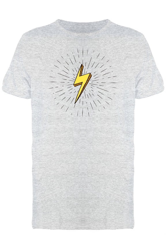 Small Lightning Bolt Cartoon T-Shirt Men -Image by Shutterstock, Male Medium