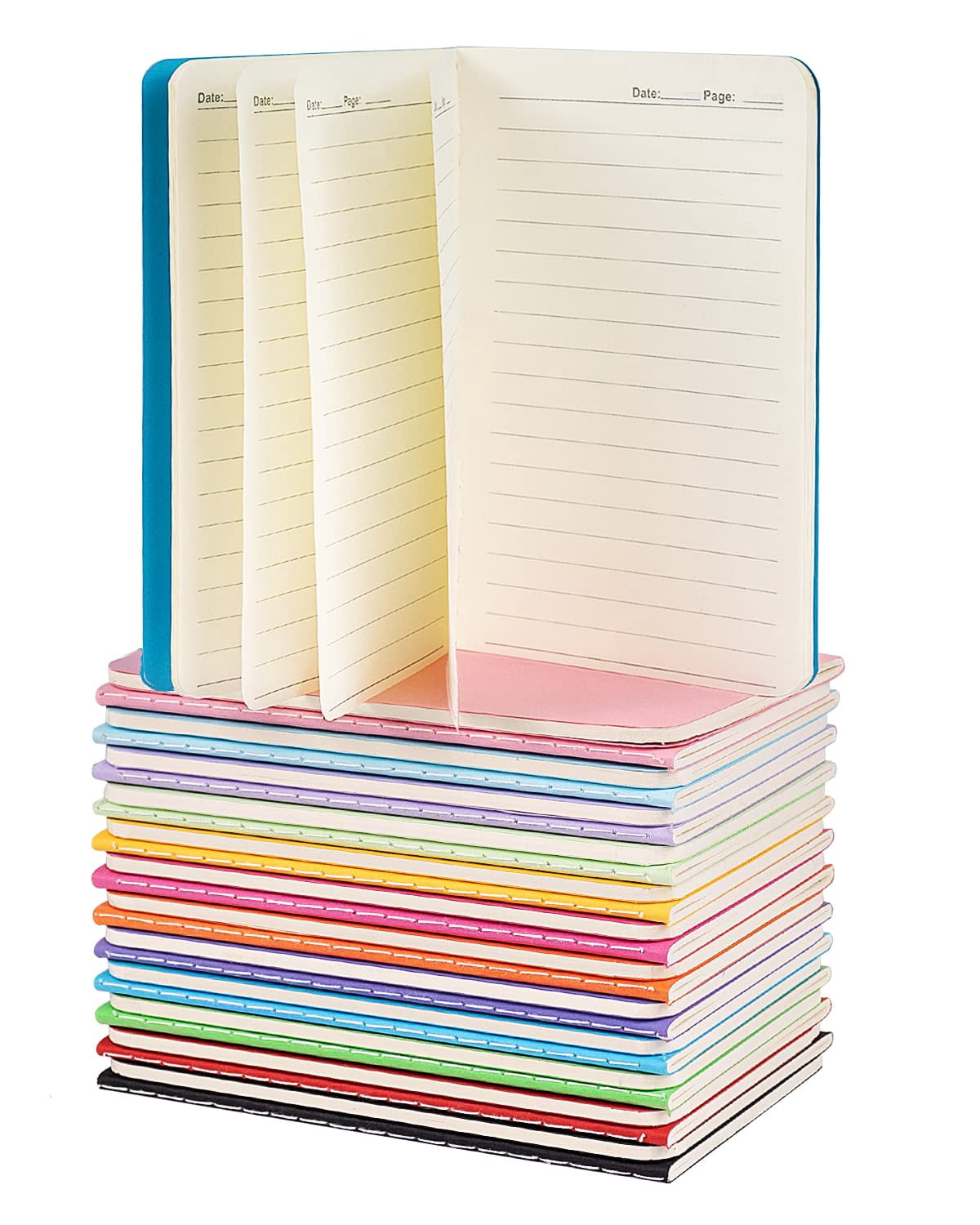Small Lined Notepads Bulk 36 Pack Mini Pocket Notebooks Journal Set Colorful Cover For 3.5 X 5.5 Inches  30 Sheets/60 Pages