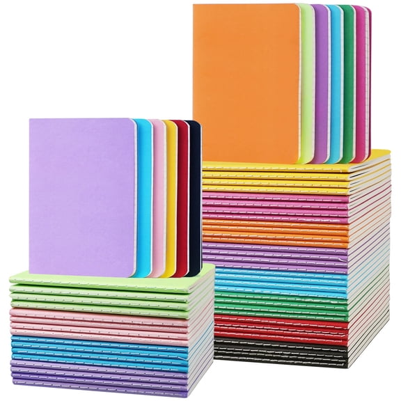Small Lined Notepads Bulk 60 Pack (30 Sheets/60 Pages) Mini Journal Pocket Notebooks Set Colorful Cover For 3.5 X 5.5 Inches