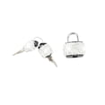 thumbnail image 1 of Small Locks with Keys, Sparkling Mini Luggage Locks Keyed Padlock Metal Lock for Locker Suitcase, Backpack, Boxes, Laptop Bag(White), 1 of 7