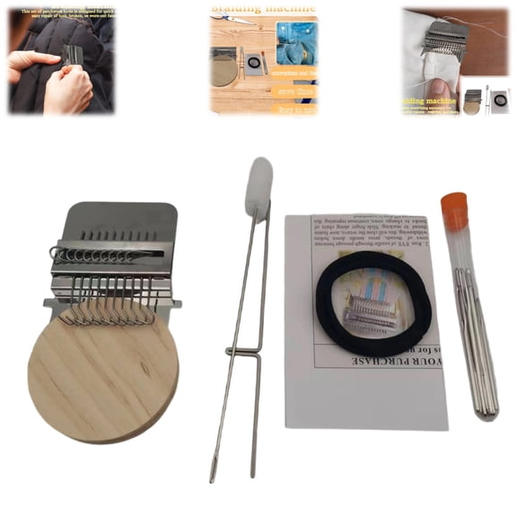 Small Loom-Speedweve Type Weave Tool, Quickly Mini Mending Loom Hand DIY Weaving Tool Wooden Speedweave Darning Loom Household Braiding Patching Machine Portable Repair Tool Kit, Easy to Use