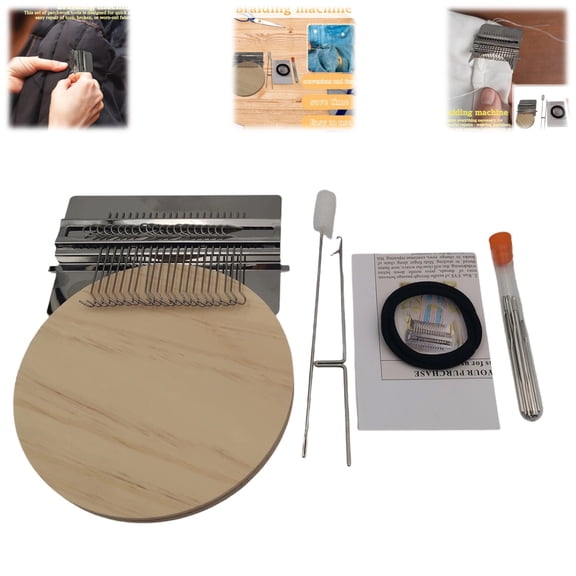 Small Loom-Speedweve Type Weave Tool, Quickly Mini Mending Loom Hand DIY Weaving Tool Wooden Speedweave Darning Loom Household Braiding Patching Machine Portable Repair Tool Kit, Easy to Use