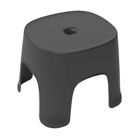 Small Low Stool for Adults, Compact Shoe Changing Stool for Entryway, Portable Mini Footrest Ottoman for Living Room, Space-Saving Small Seat for Home and Office, Black