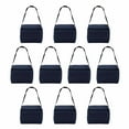 thumbnail image 1 of Small Lunch Bags Set of 10, Bulk Pack - Insulated, Fits 6 Cans, Perfect for the Office, Picnic, Beach - Navy Blue, 1 of 5