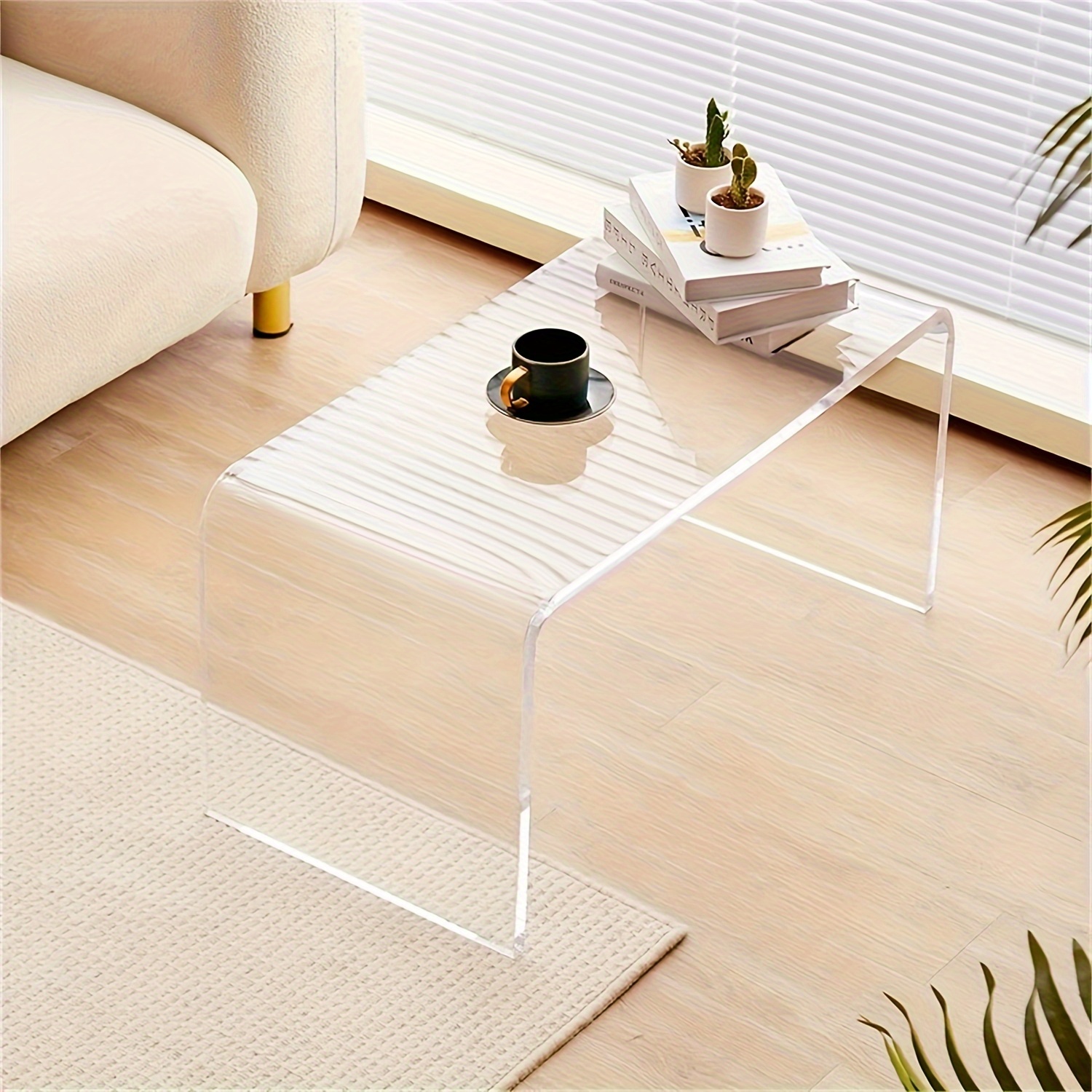 Picture of Small Luxury Acrylic Side Table, Italian Minimalist Scandinavian Style ...