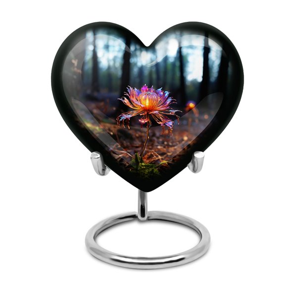 Small Magical Lily Urn, Cremation Urn For Ashes For Women, Keepsake Urns For Human Ashes, Cremation Urns For Ashes, Urns For Human Ashes 3 Inch Pack Of 1, Urns For Burial In Ground, Heart Urn